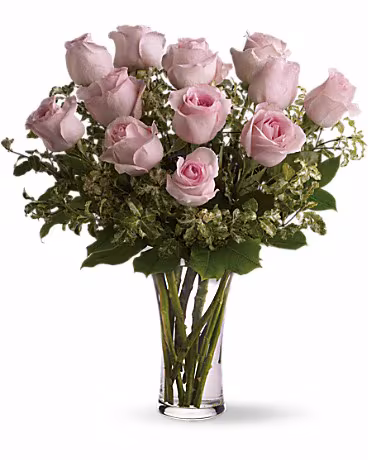 A Dozen Pink Roses Bouquet