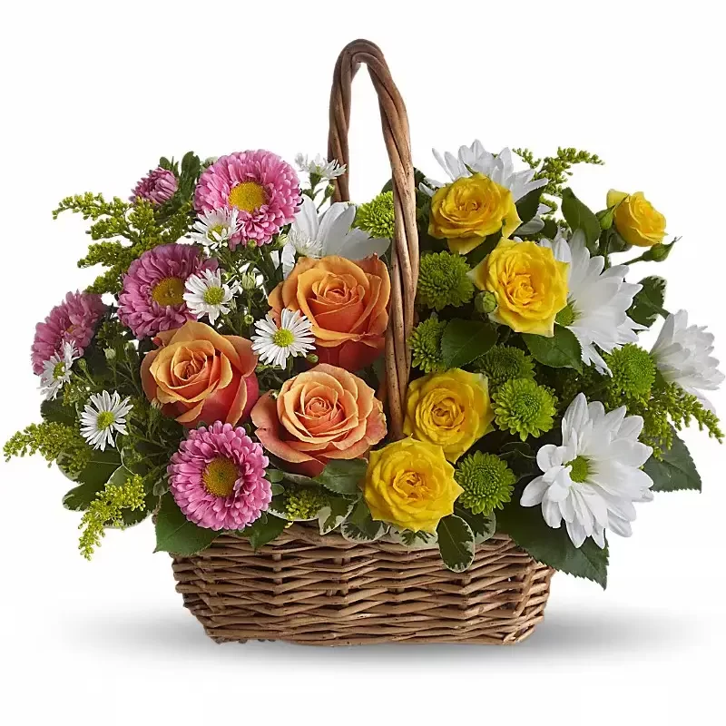 Sweet Tranquility Basket Basket Arrangement