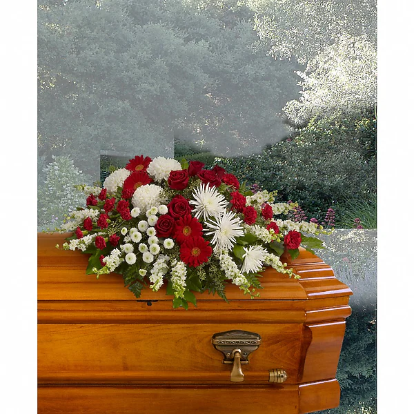 Strength and Wisdom Casket Spray Sympathy Arrangement